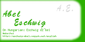 abel eschwig business card